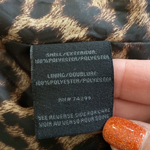 Madden Girl women’s soft faux fur black coat animal print lining snap closure - Picture 12 of 17